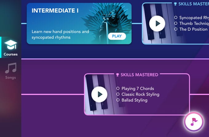 Levels in Simply Piano