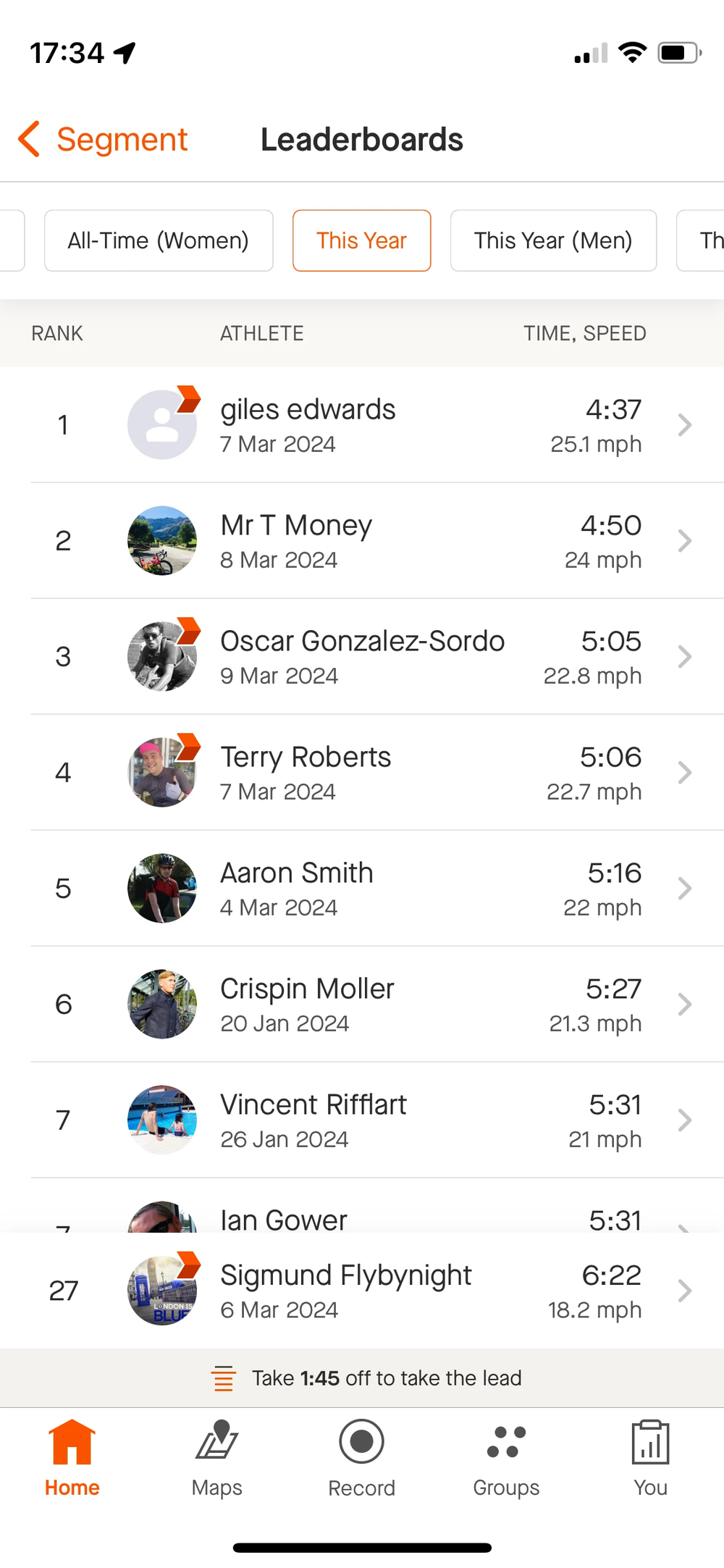 Strava Segments