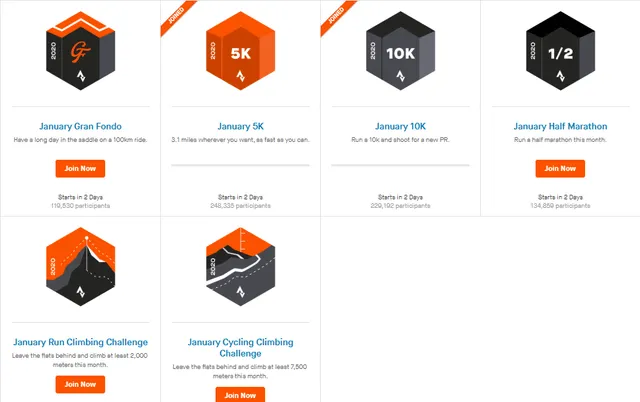 Badges in Strava