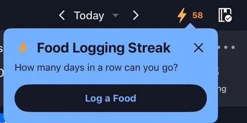Streaks in MyFitnessPal