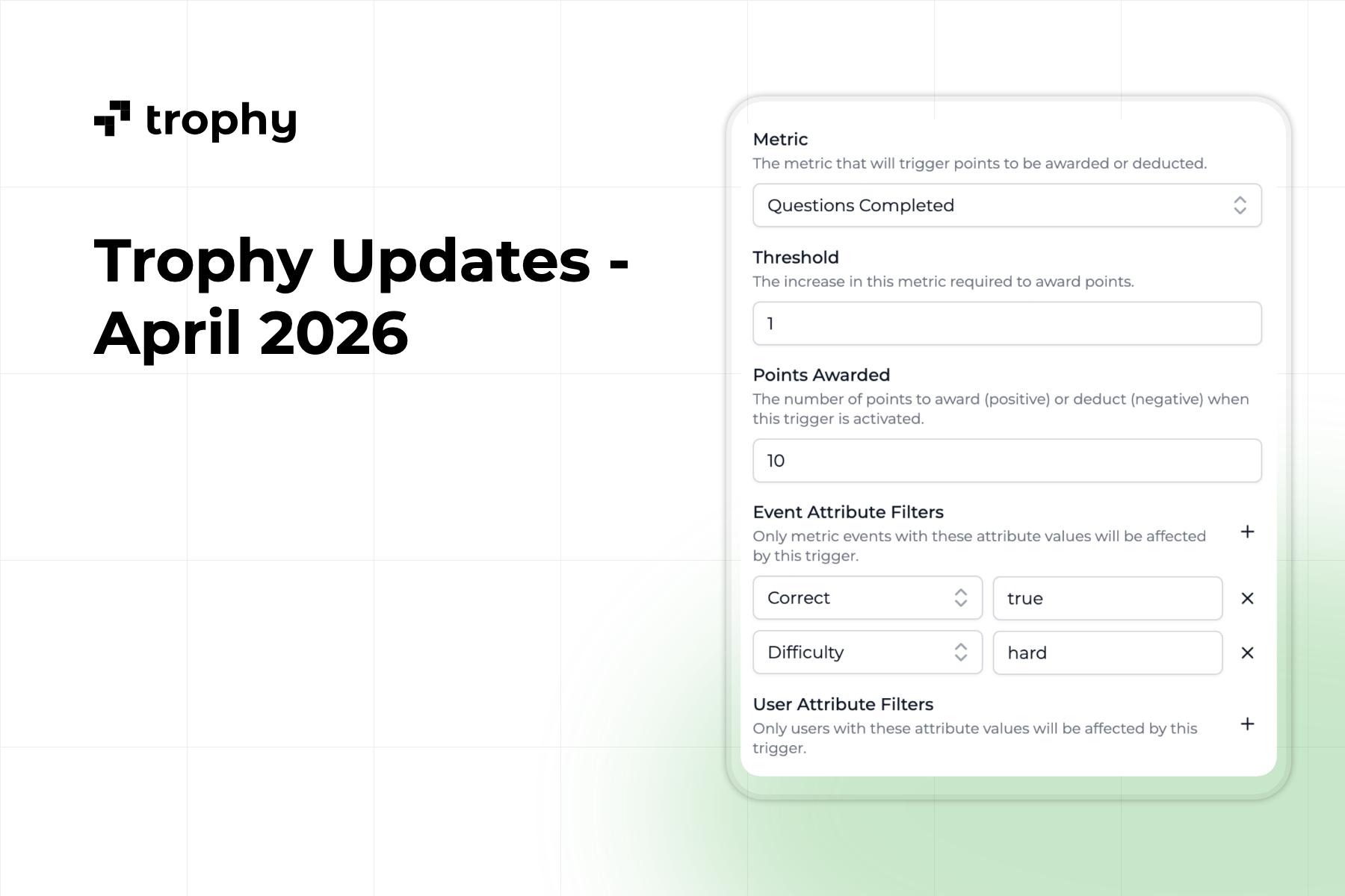 Trophy Updates - April 2026