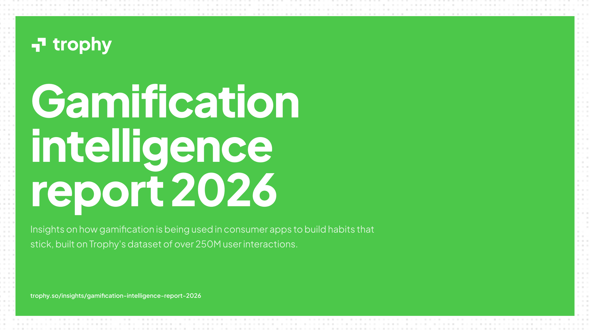 Trophy Gamification Intelligence Report Cover
