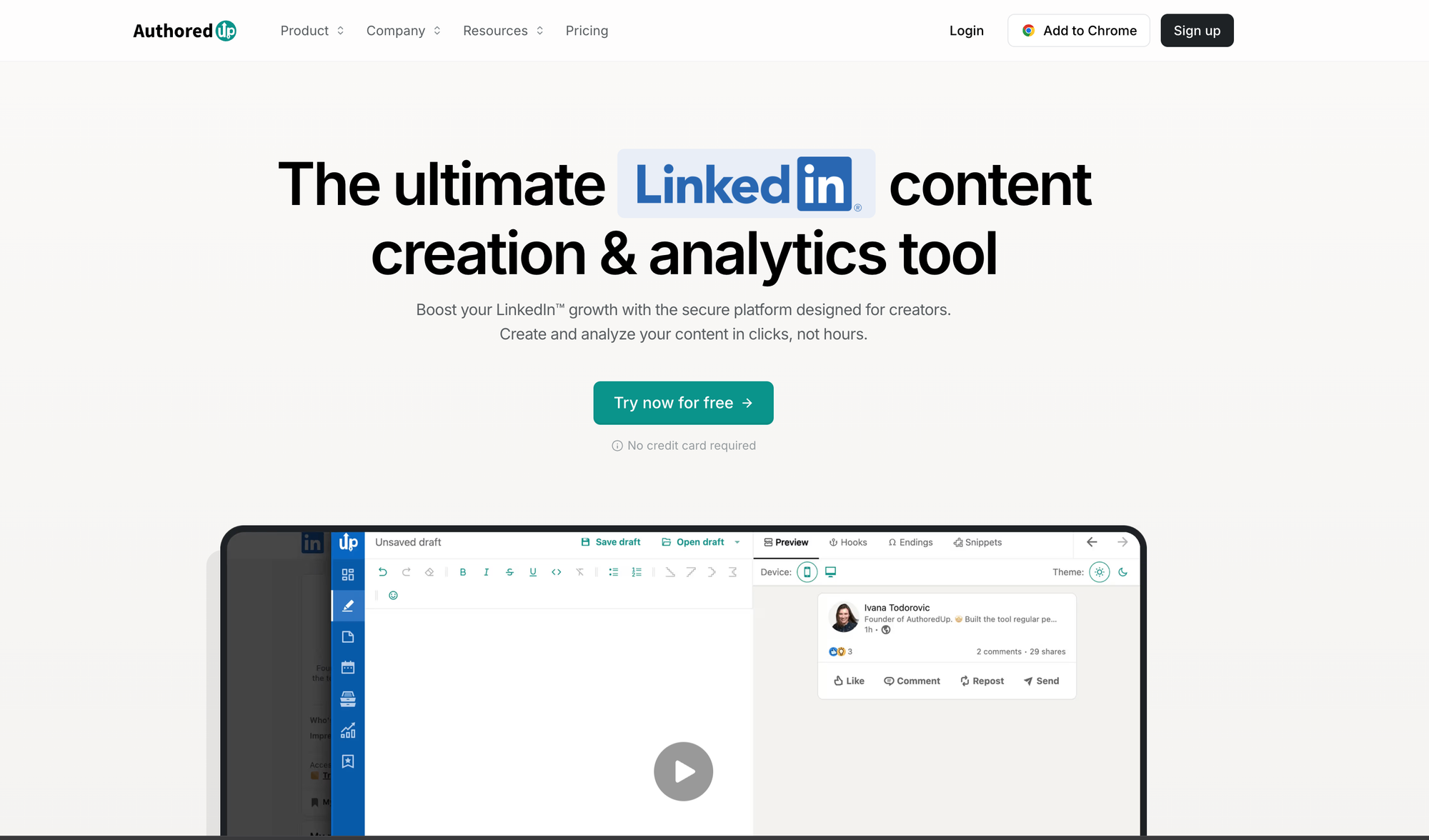 AuthoredUp — Best Single-Platform Tool for LinkedIn Creators