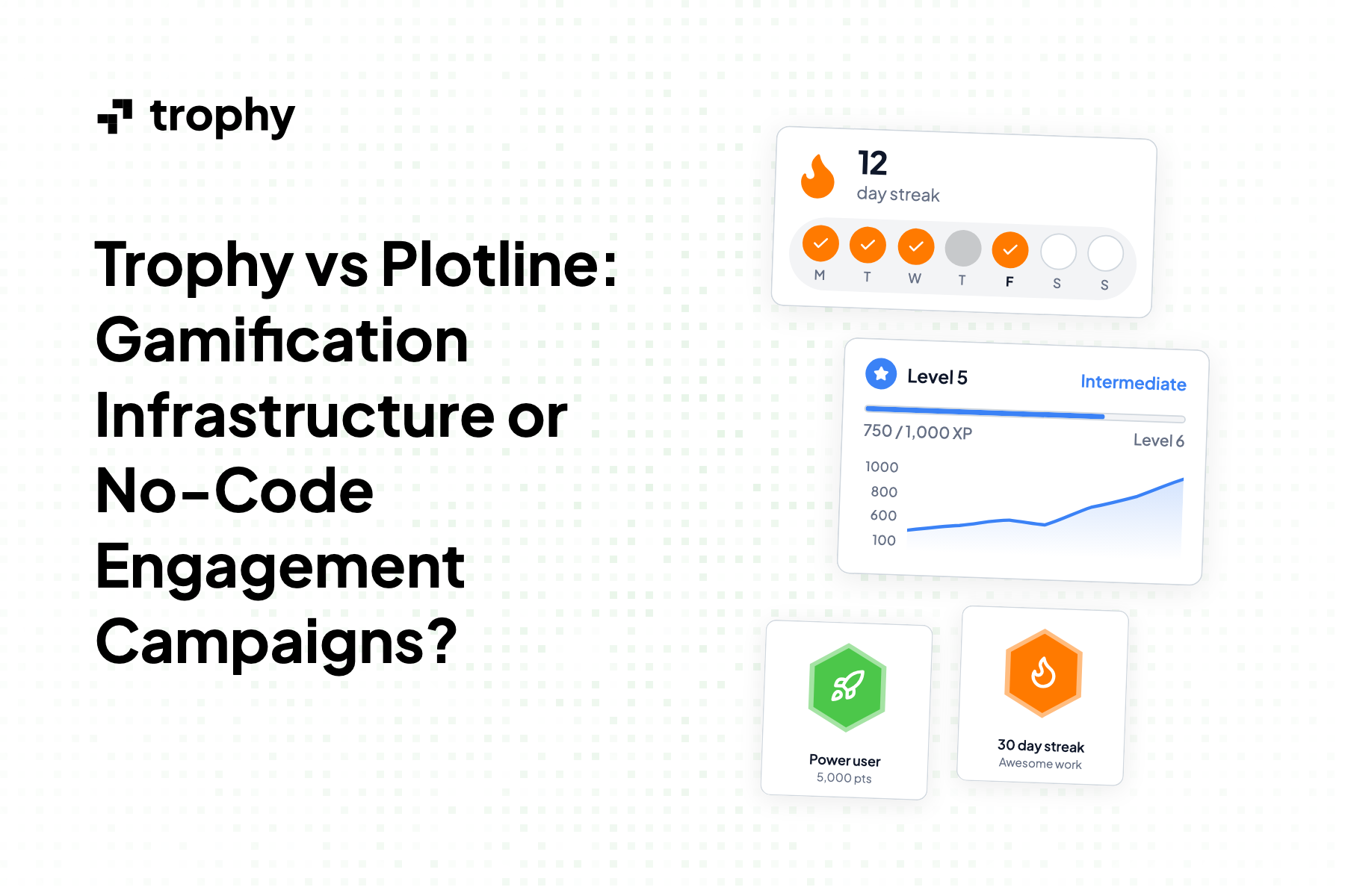 Trophy vs Plotline: Gamification Infrastructure or No-Code Engagement Campaigns?