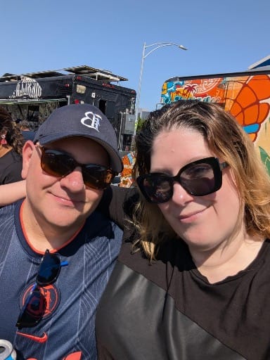 Me and April, before a Bay FC match