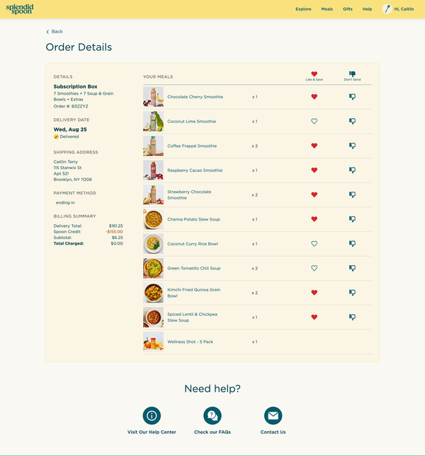 Check out your past orders!