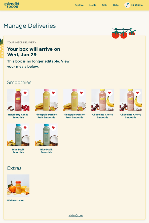 Control your upcoming deliveries with ease!