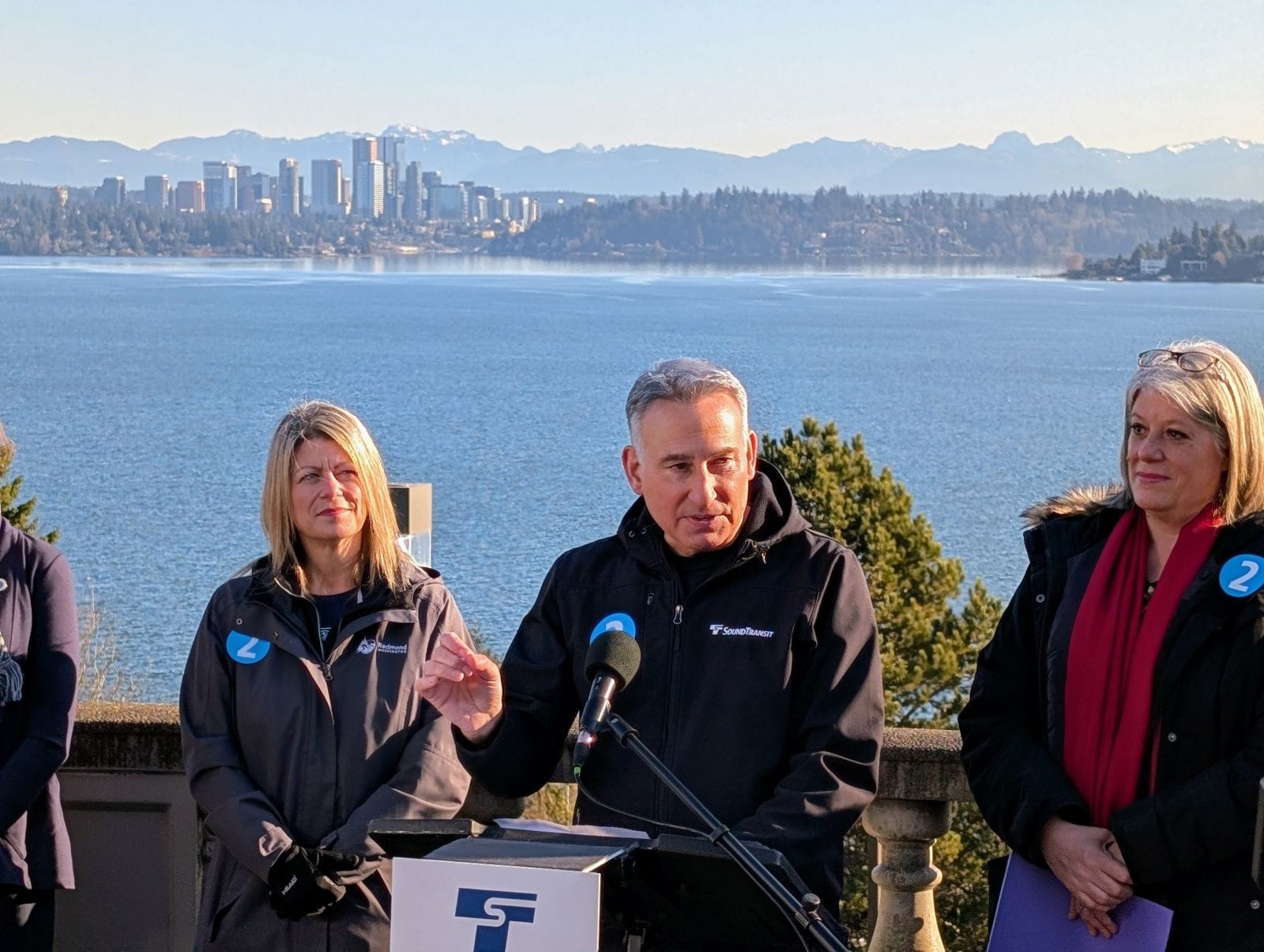The Bellevue skyline and Cascade peaks loom in the background.