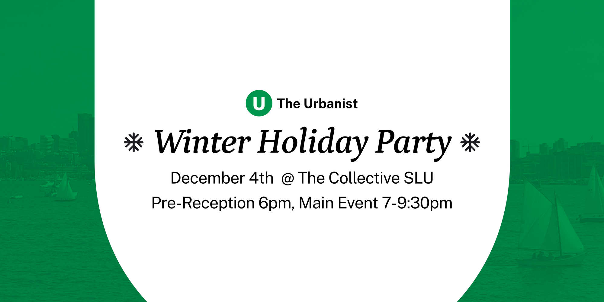 Tickets Available for The Urbanist Winter Holiday Party on December 4th