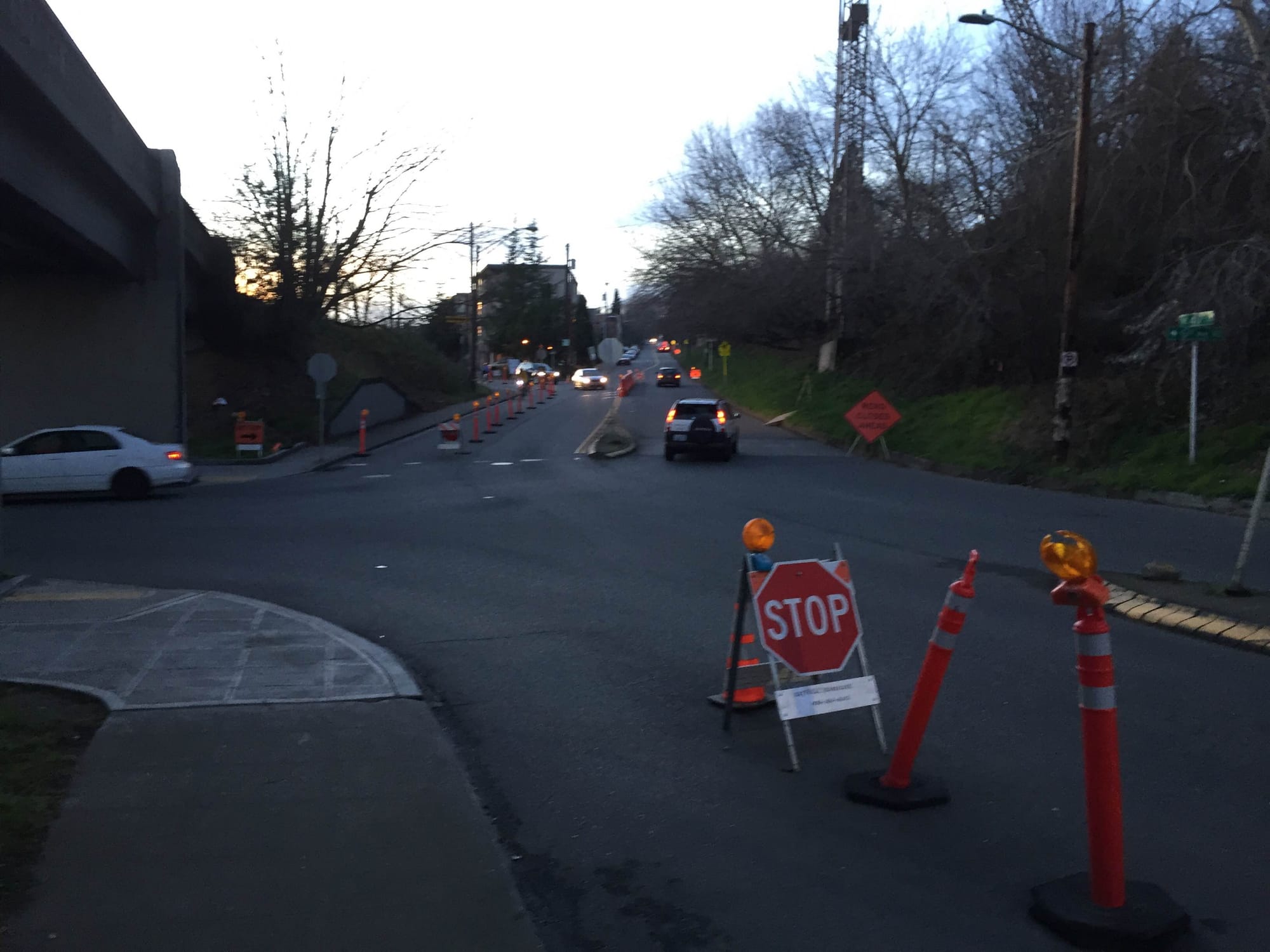 The NE 40th St reroute when it was in effect.