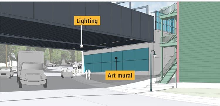 West side of G Street. (Sound Transit)