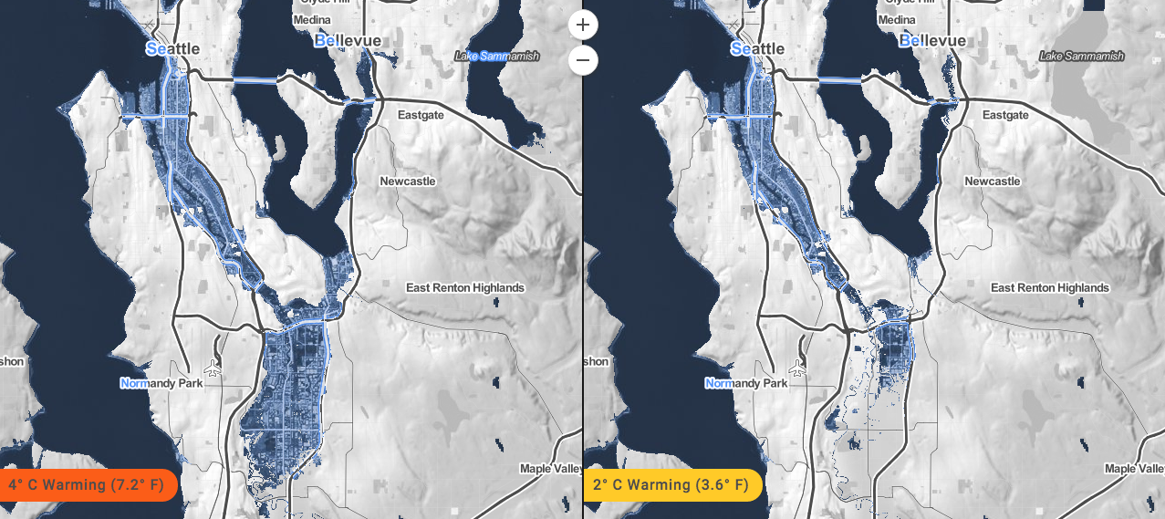 Seattle and Green River Valley. (Climate Central)