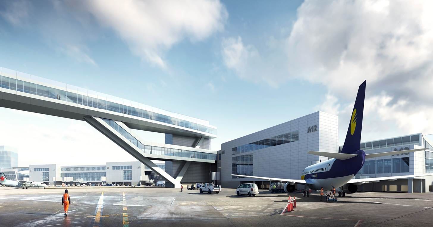 Ground view of the skybridge. (Port of Seattle)