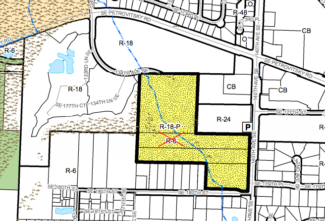 Proposed zoning for the Fairwood parcels. (King County)