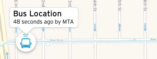 Standard real-time data. (Transit App)