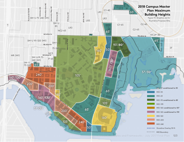 Recommended zoning by the Hearing Examiner. (University of Washington)