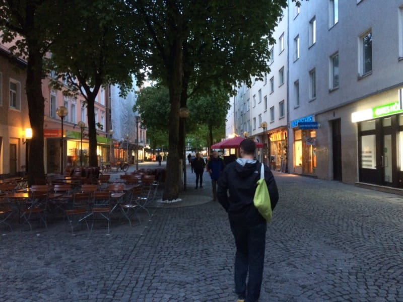 Munich’s car-free Weissenburger Strasse.