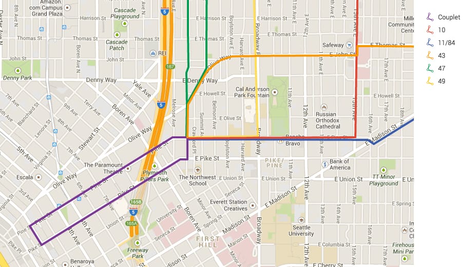 Pike/Pine Bus Routes