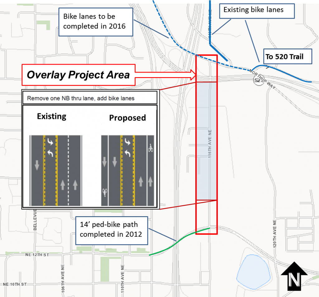 Bellevue’s New 116th Ave NE Bike Lanes Won’t Serve Any Purpose If They’re Incomplete