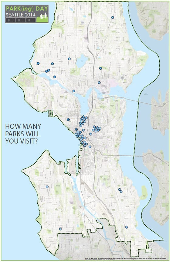 50 parklets for PARK(ing) day, and we’re one of them