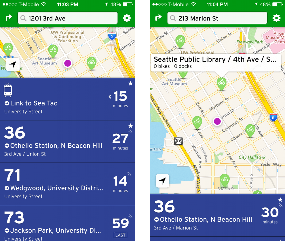 The Transit App adds real-time Pronto! data