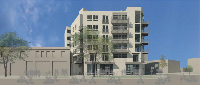 The Cubix building is under construction across from the Statue of Lenin in Fremont. Buildings haven't gone taller in Fremont. (Jackson Main)