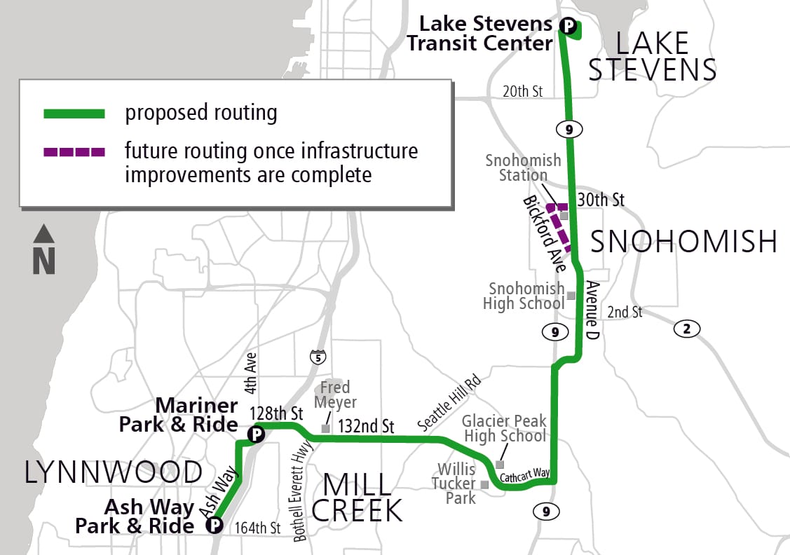 New Route 109 proposed for Fall 2016. (Community Transit)