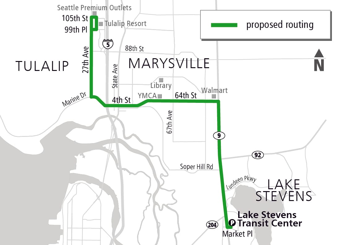 New Route 209 proposed for Fall 2016. (Community Transit)