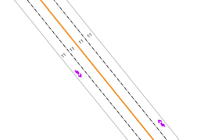 Banner Way is four hard-to-cross lanes with bicycle shared-lane markings. (City of Seattle)