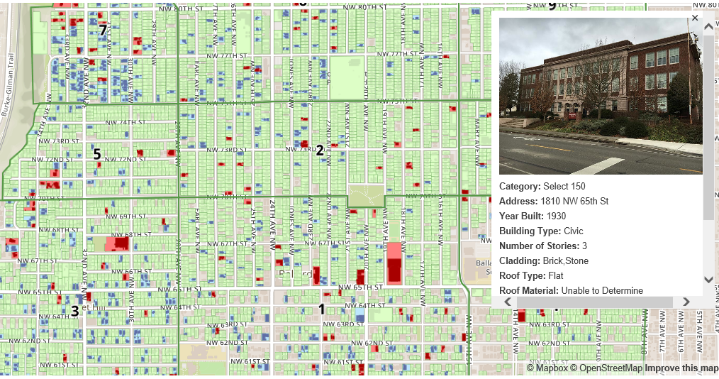Example of the map survey. (Ballard Historical Society)