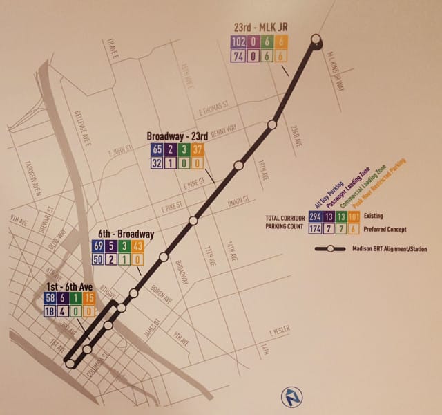 These are the expected parking impacts from January. (Photo by Scott Bonjukian)