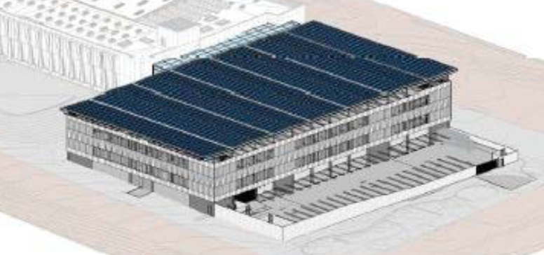 The current planned North Precinct parking garage. (City of Seattle)