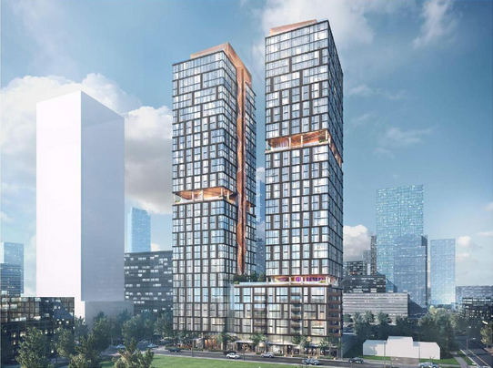 Orange veins breaks up a "U" shaped project at 1901 Minor Ave. (Crescent Heights)