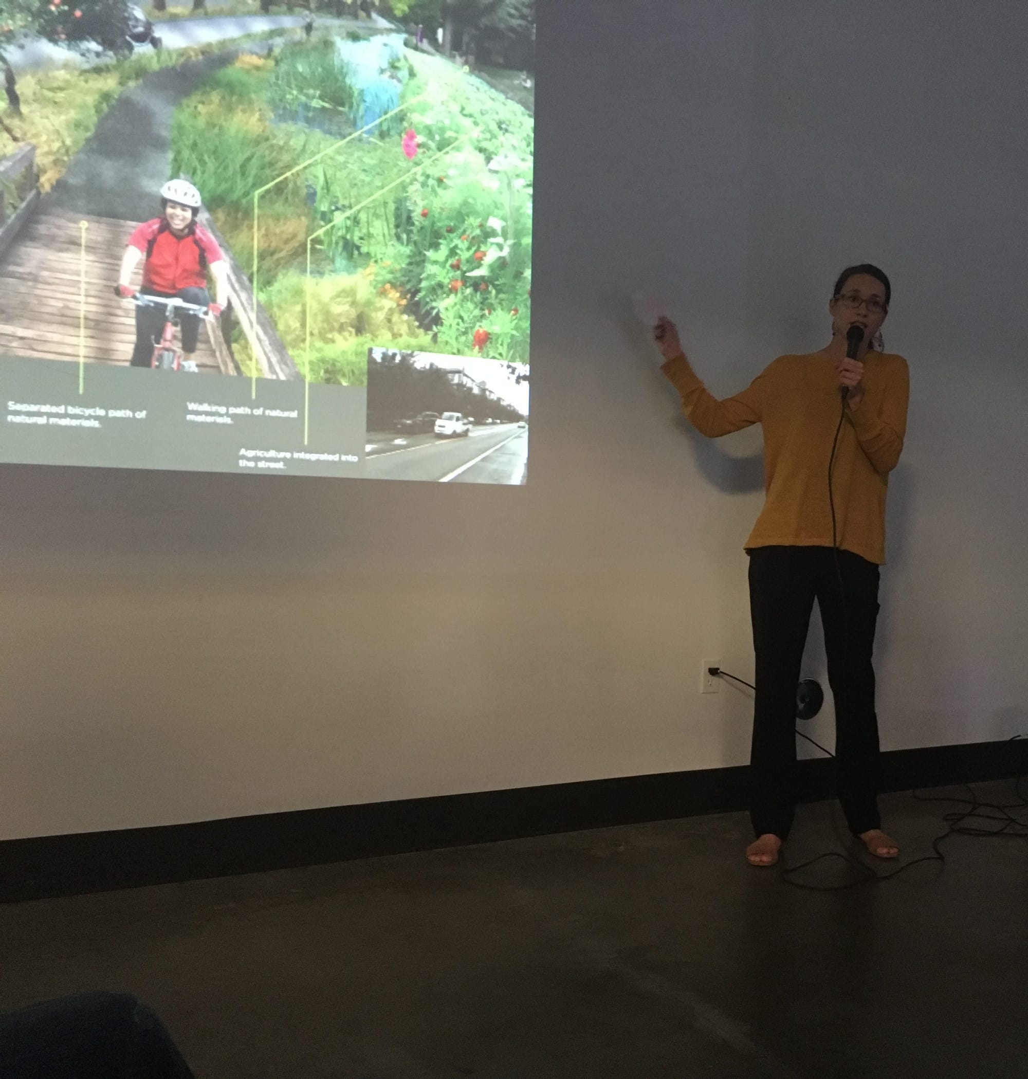 Marisa Hagney presenting at the Mt. Baker Hub Business Association Lightening Talks as part of the Seattle Design Festival 2016.