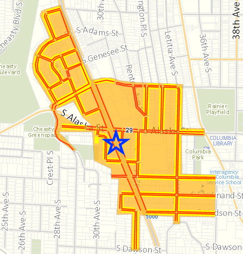 Zone 29 around Columbia City Station. (City of Seattle)