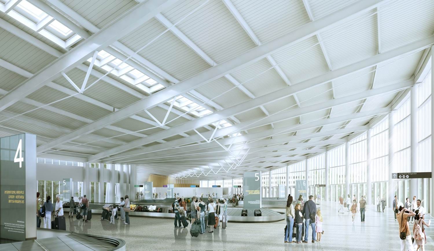 Baggage claim area at the new international arrivals facility. (Port of Seattle)