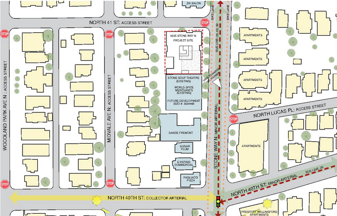 The site is just north of (Clark Design Group)