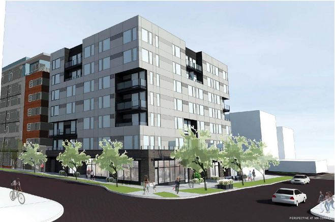 The 7 story building would mostly contain SEDUs. (Caron Architecture)