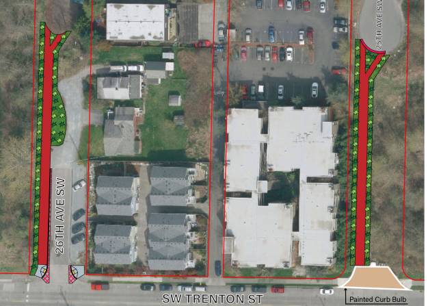 Pedestrian paths to SW Trenton Street (City of Seattle)