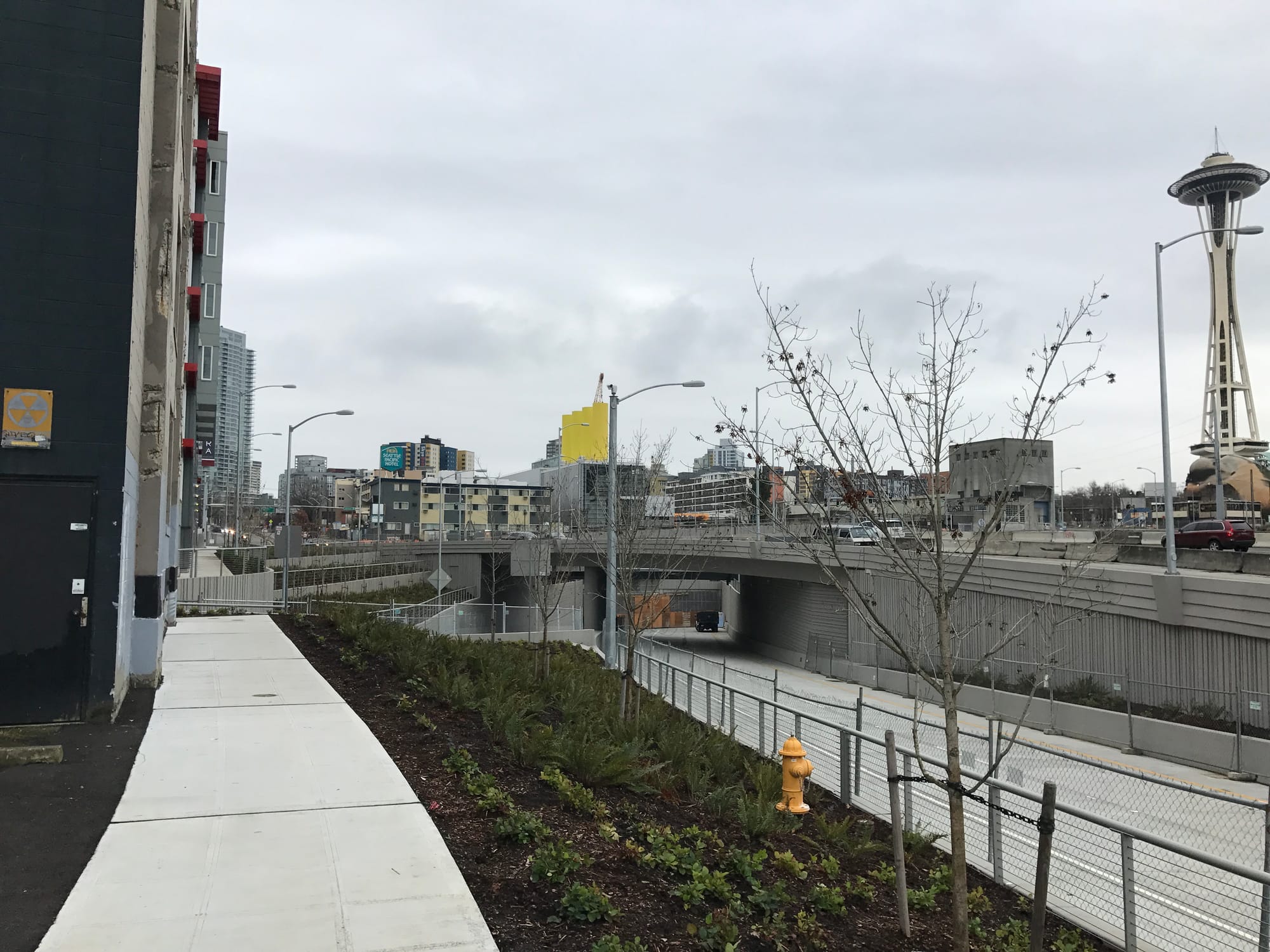 Not connecting the eastern sidewalks across the Republican St off-ramps is a missed opportunity.