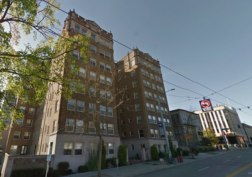 The Malloy Apartments were highlighted in both SDC report and The Seattle Times article. They account for 8% of SDC's estimated displacement.&nbsp;(Google Streetview)