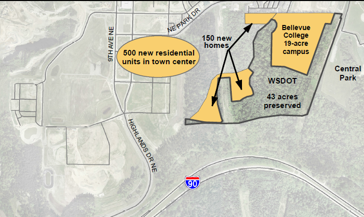 Location of new residential units within the Issaquah Highlands. (City of Issaquah)