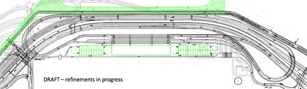 Draft road alignments near the north terminal facilities. (Port of Seattle)
