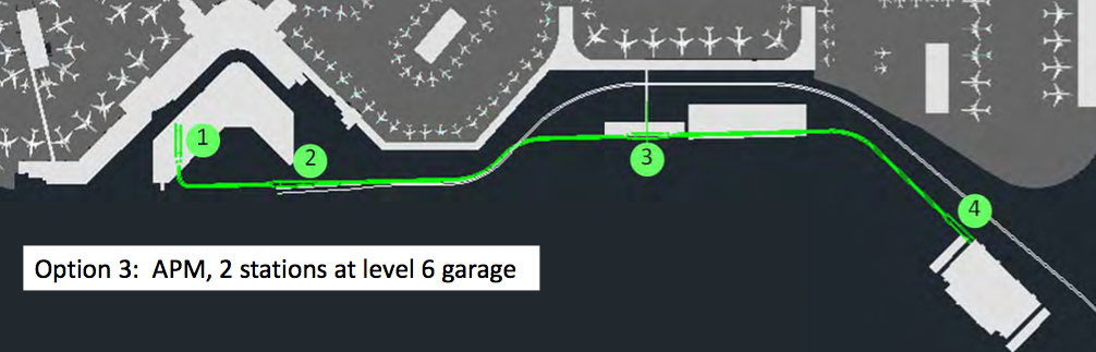 Option 3: four-stop people mover. (Port of Seattle)