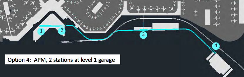 Option 4: four-stop people mover. (Port of Seattle)