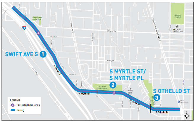 Beacon Hill repaving project corridor. (City of Seattle)