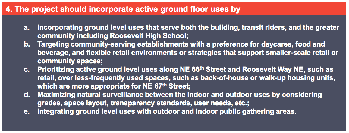 Active ground floor principles for TOD. (Sound Transit)