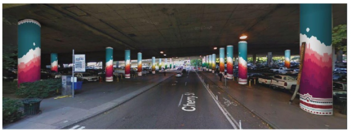 Rendering of the Watkins murals. (Nathan Watkins / Urban Artworks)