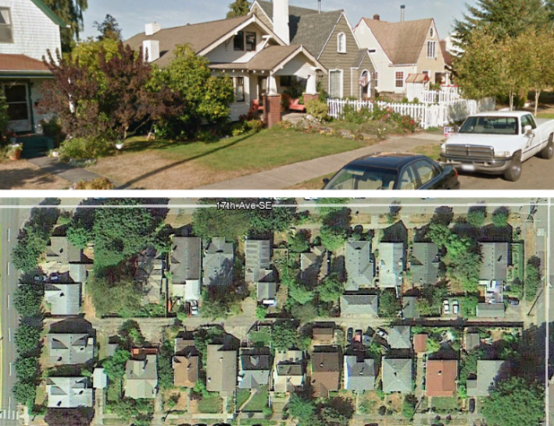 Older single-family neighborhood in Olympia.