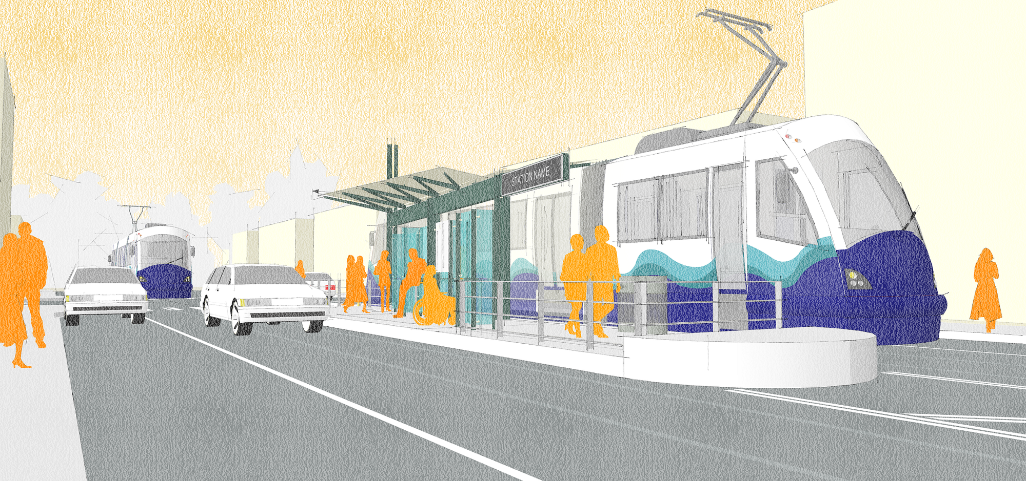 Rendering of the Option B design. (Sound Transit)